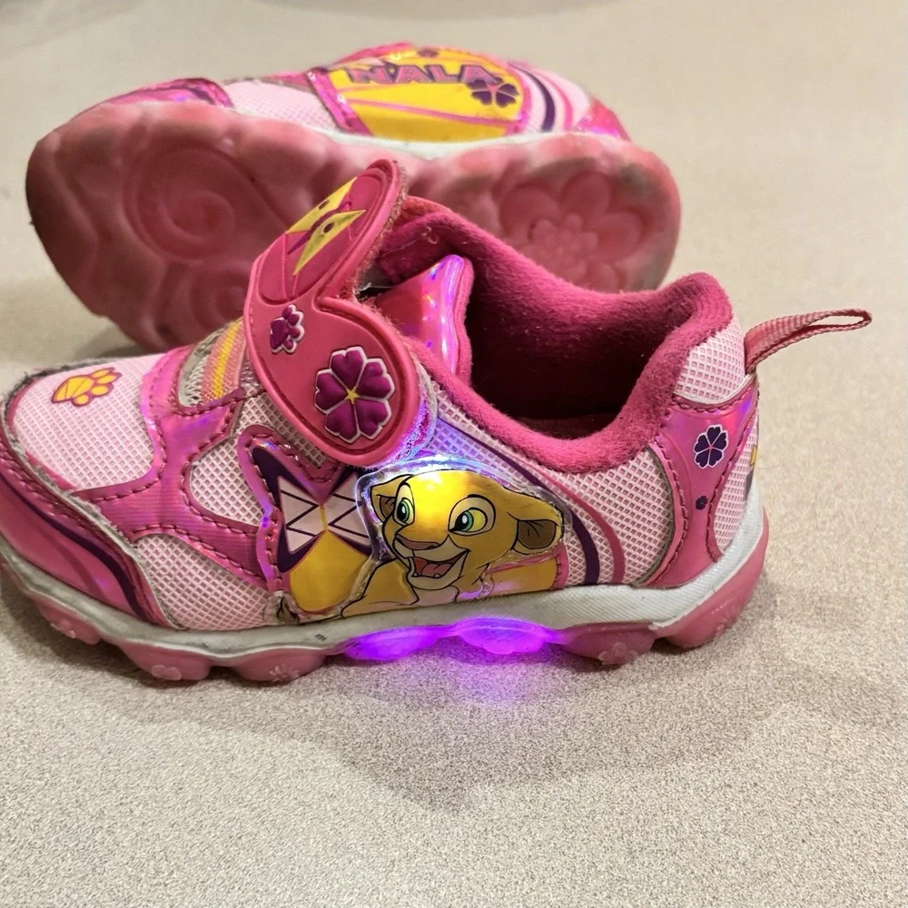 The Lion King Nala Shoes Little Girls Toddler Size 7 Y2k 'Light up' RARE HTF‎